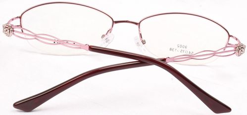 2016新款高档双色电镀眼镜框女款镜腿镂空半框9002 54-15眼镜架